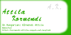 attila kormendi business card